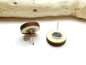 Preview: Anker 3D Holz Scheiben Ohrstecker anchor rot blau